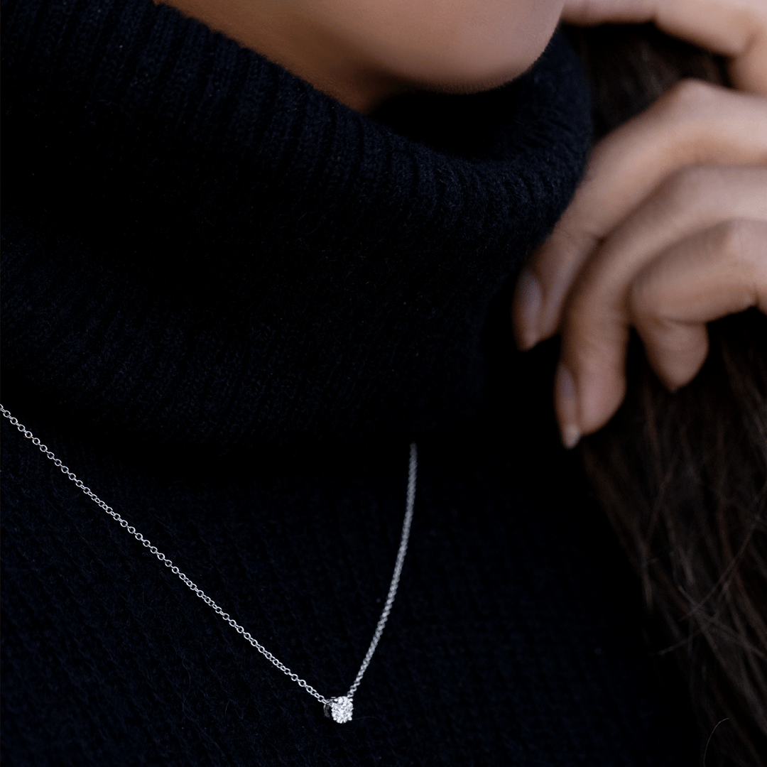 Celestial 14k White Gold and Diamond .12 Total Weight Pendant