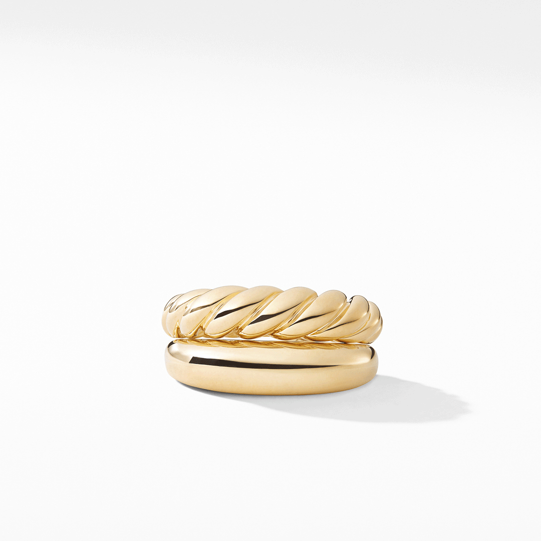 David Yurman Pure Form® Stack Rings in 18k Yellow Gold