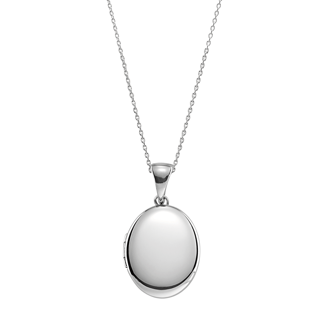Hamilton Sterling Silver 17mm Oval Locket with Chain