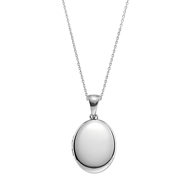 Hamilton Sterling Silver 17mm Oval Locket with Chain