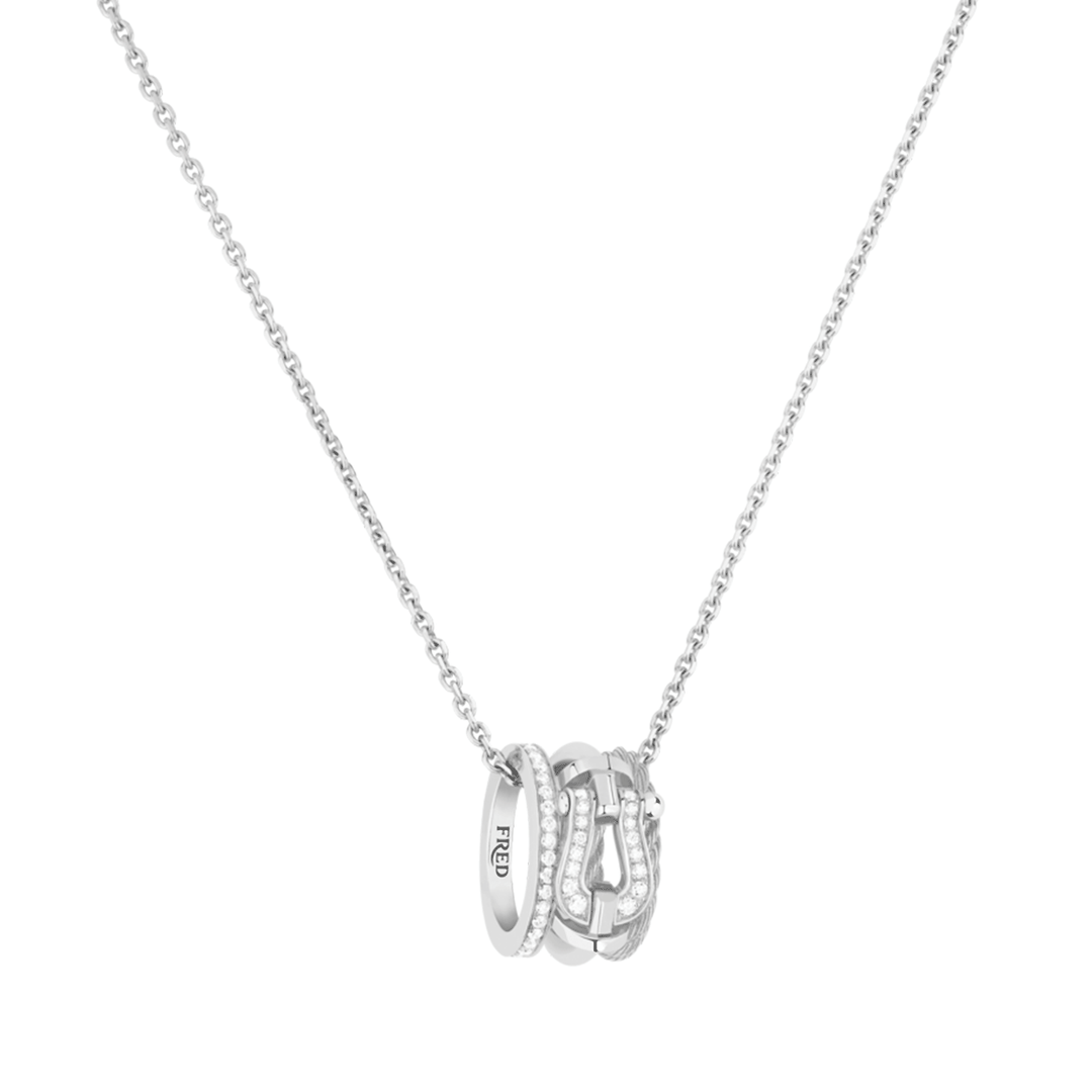 FRED Force 10 Rise 18k White Gold and Diamond Necklace