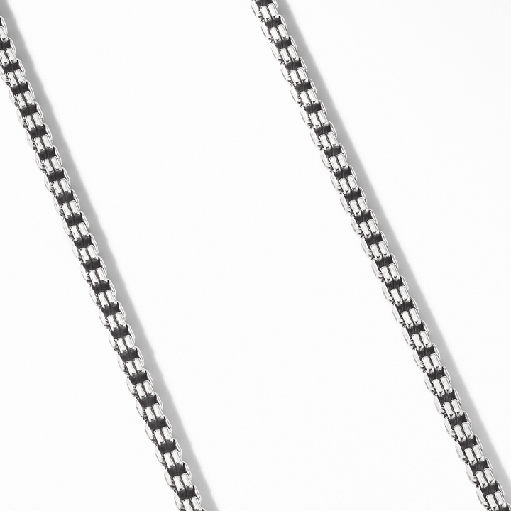 David Yurman Double Box Chain Necklace Sterling Silver, 2.6mm