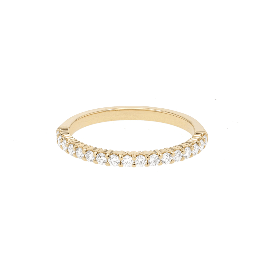 18k Yellow Gold and .34 Total Weight Diamond Band