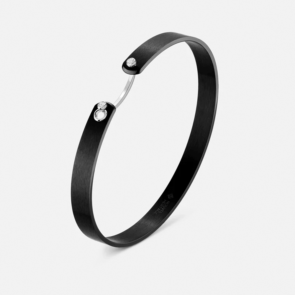 Nouvel Heritage Midnight In Manhattan GM Mood Titanium and 18k White Gold Bangle