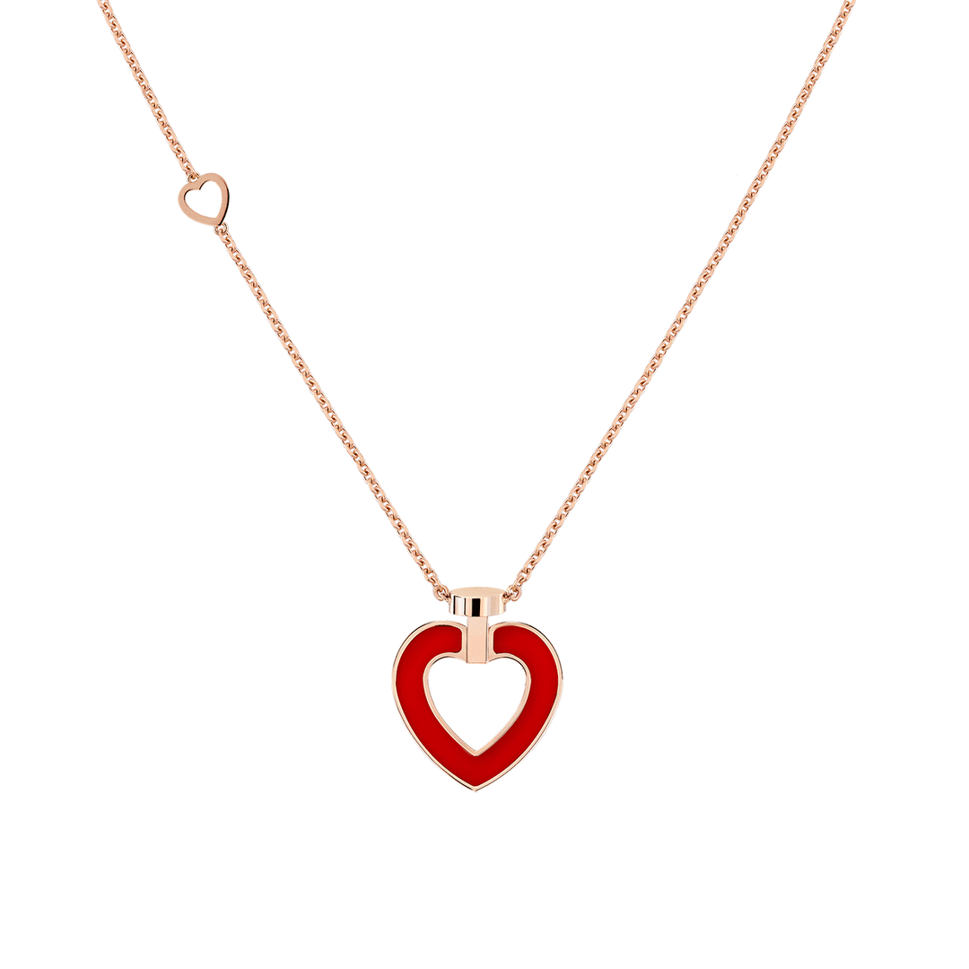 Fred Pretty Woman 18k Rose Gold and Carnelian Heart Pendant, Exclusively at Hamilton Jewelers