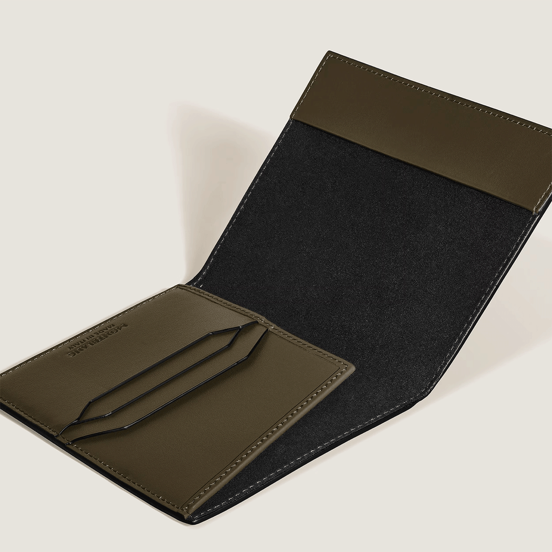 Montblanc Passport Holder in Extreme Leather Khaki/Black
