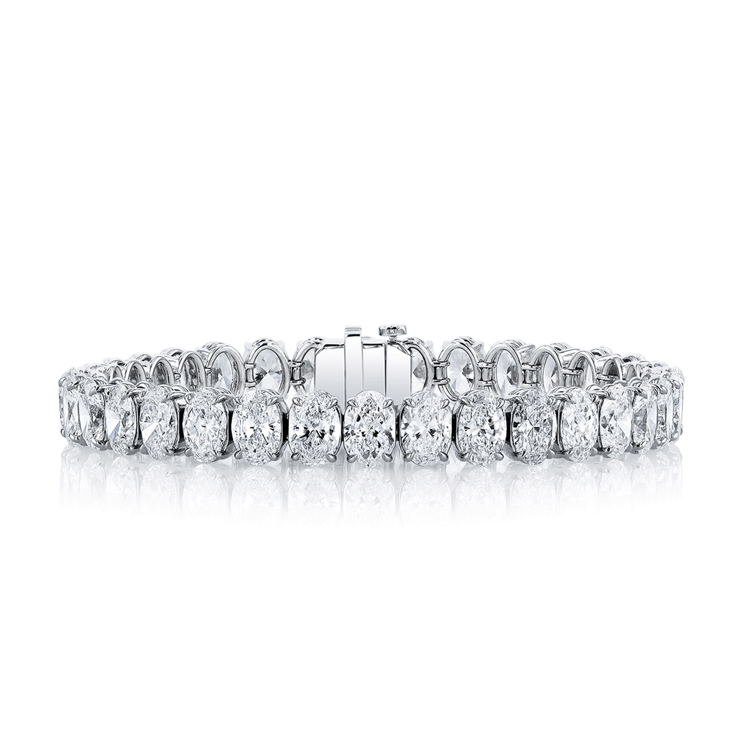 Hamilton Private Reserve Collection Platinum and Oval Diamond Bracelet