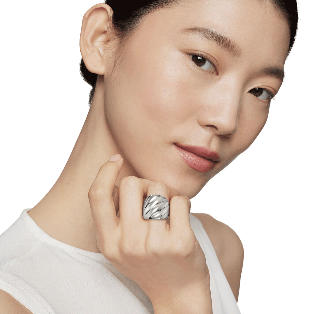 David Yurman Sculpted Cable Ring in Sterling Silver