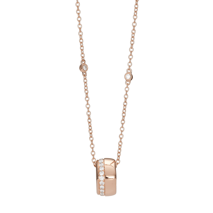 Mercer 18k Rose Gold and Diamond .34 Total Weight Pendant