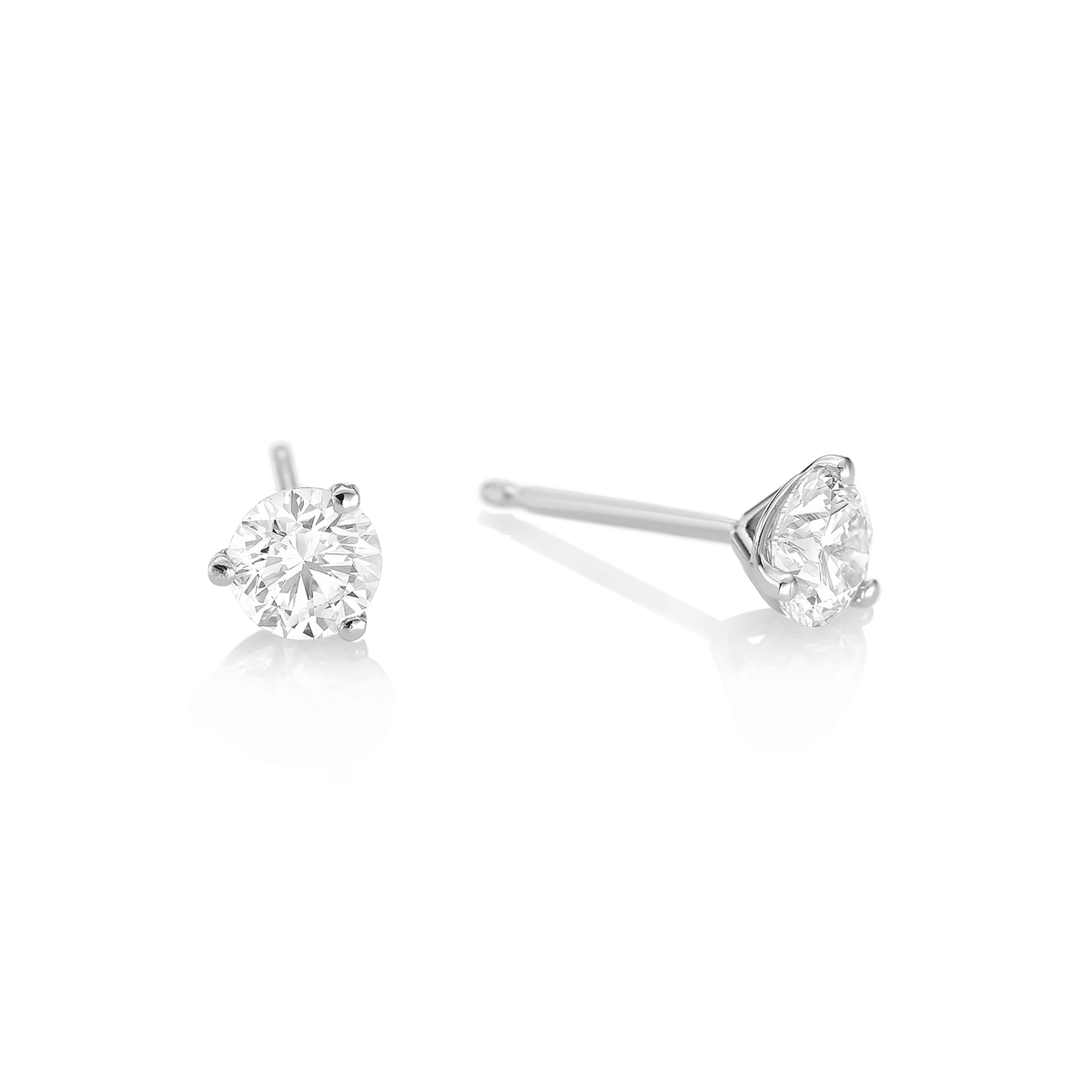 Hamilton Classic Collection 18k Gold and 1.00 Total Weight Diamond Studs