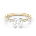 Hamilton Silhouette Collection Platinum 18k Yellow Gold and Diamond Mounting Ring