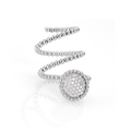 Hamilton 1970's Collection 18k White Gold and 0.41 Total Weight Diamond Wrap Ring