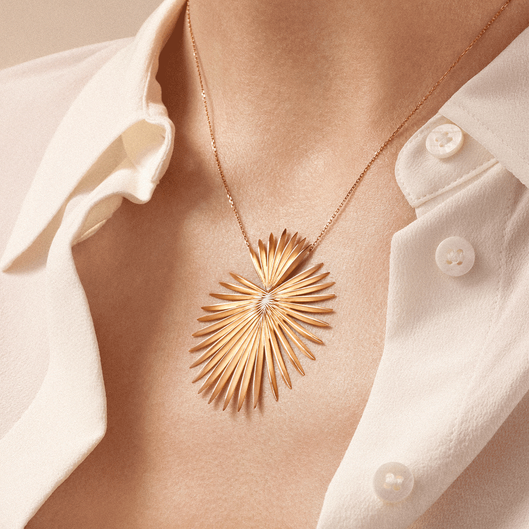 Giorgio B 18k Rose Gold Palma Pendant