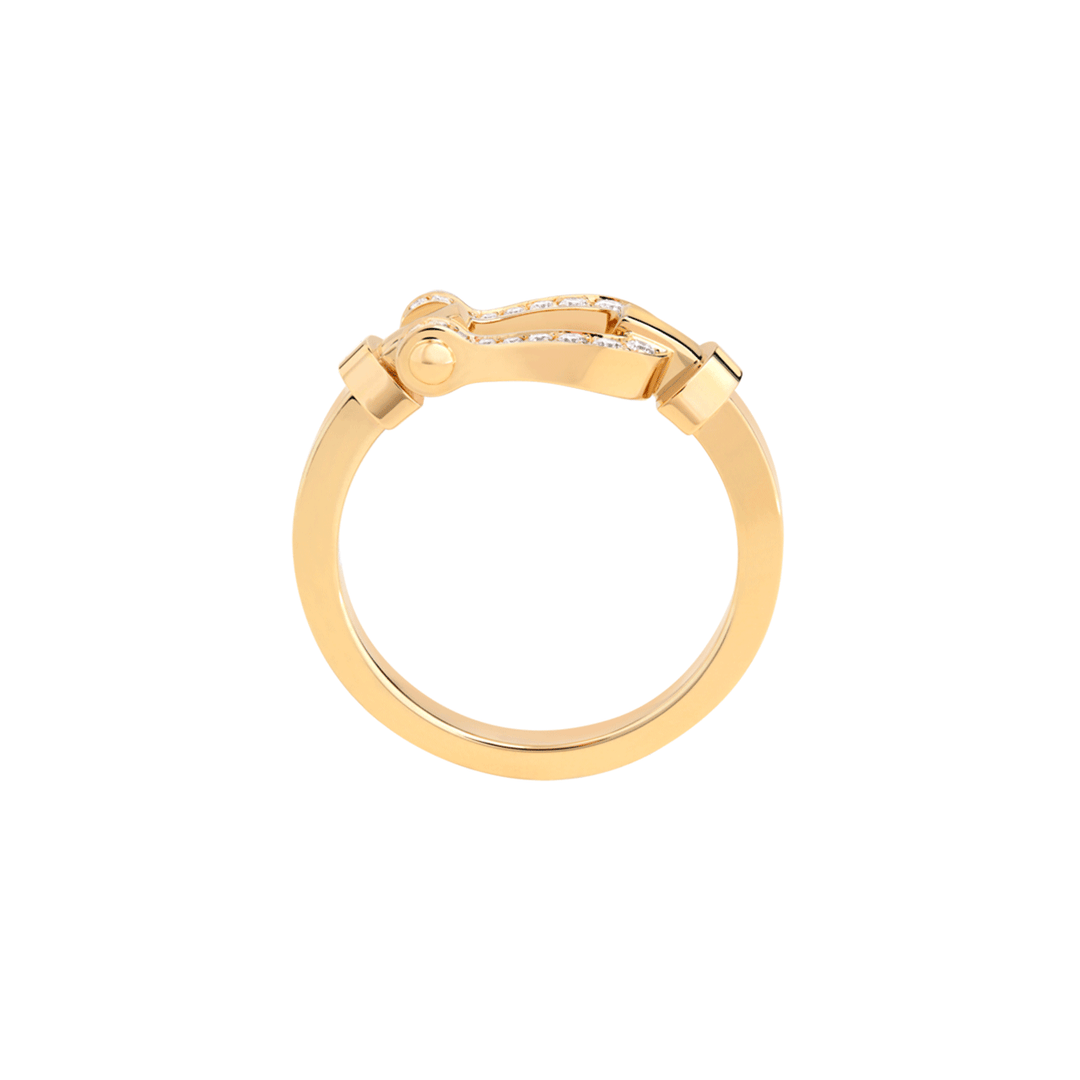 FRED Force 10 18k Yellow Gold and Diamond Med Model Ring