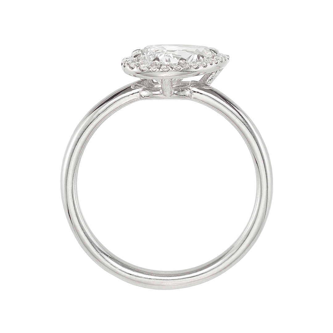 Lisette 18k White Gold and Pear Shape Diamond Ring