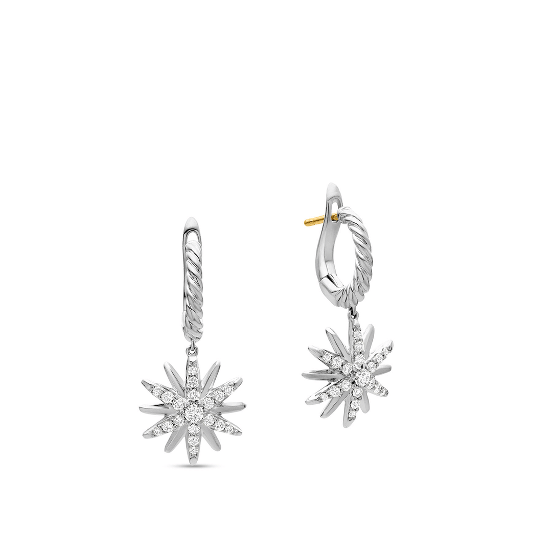 David Yurman Starburst Drop Earrings with Pavé Diamonds