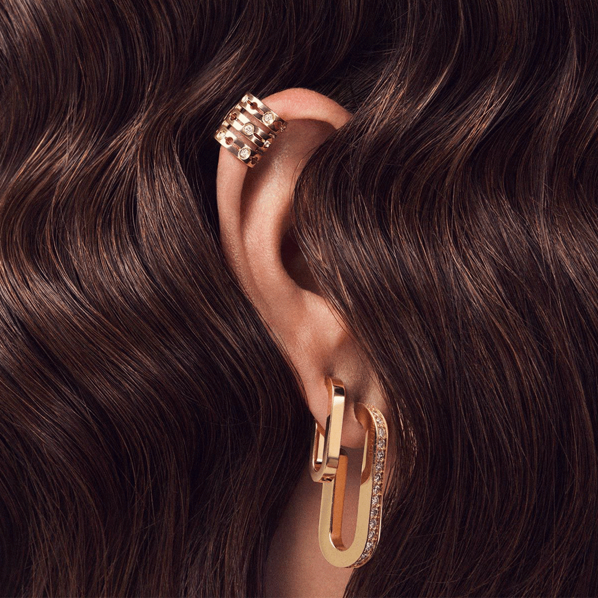 Dinh Van Maillon 18k Yellow Gold Small Earrings