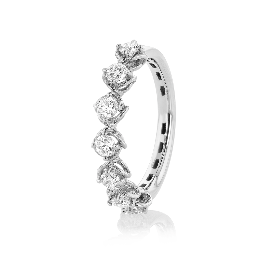 Hamilton Duet Collection 18k White Gold and 0.70 Total Weight Diamond Band
