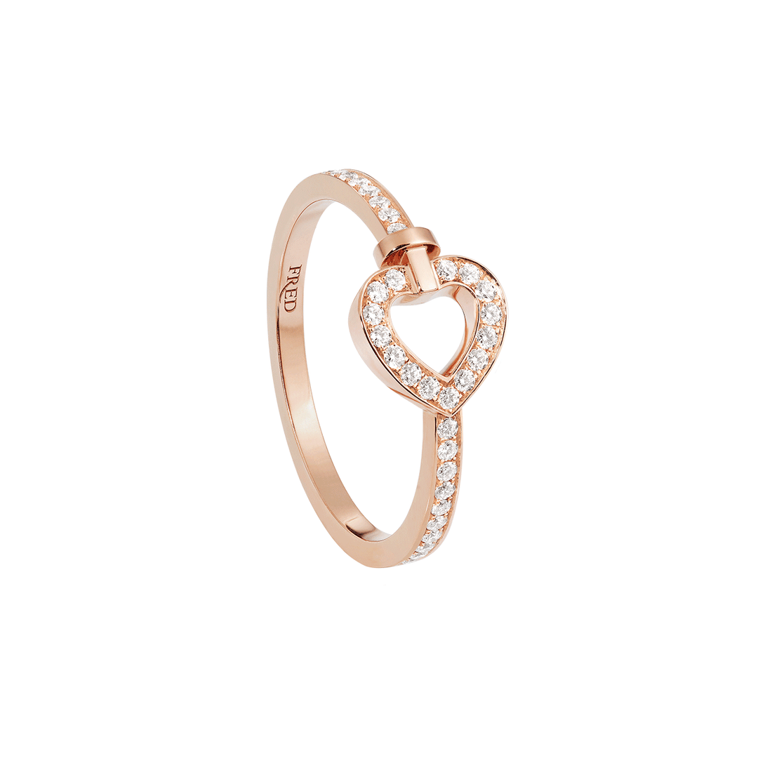 Fred Pretty Woman 18k Rose Gold and Diamond Mini Heart Ring, Exclusively at Hamilton Jewelers