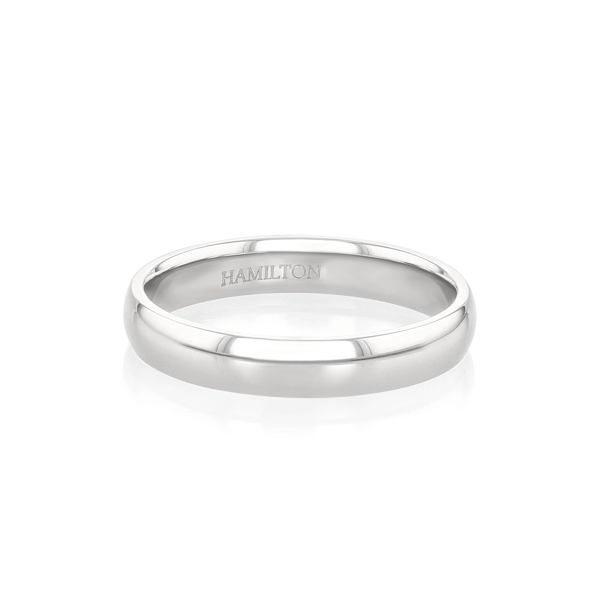 Hamilton Collection 14k White Recycled Gold 4mm Comfort Fit Wedding Band