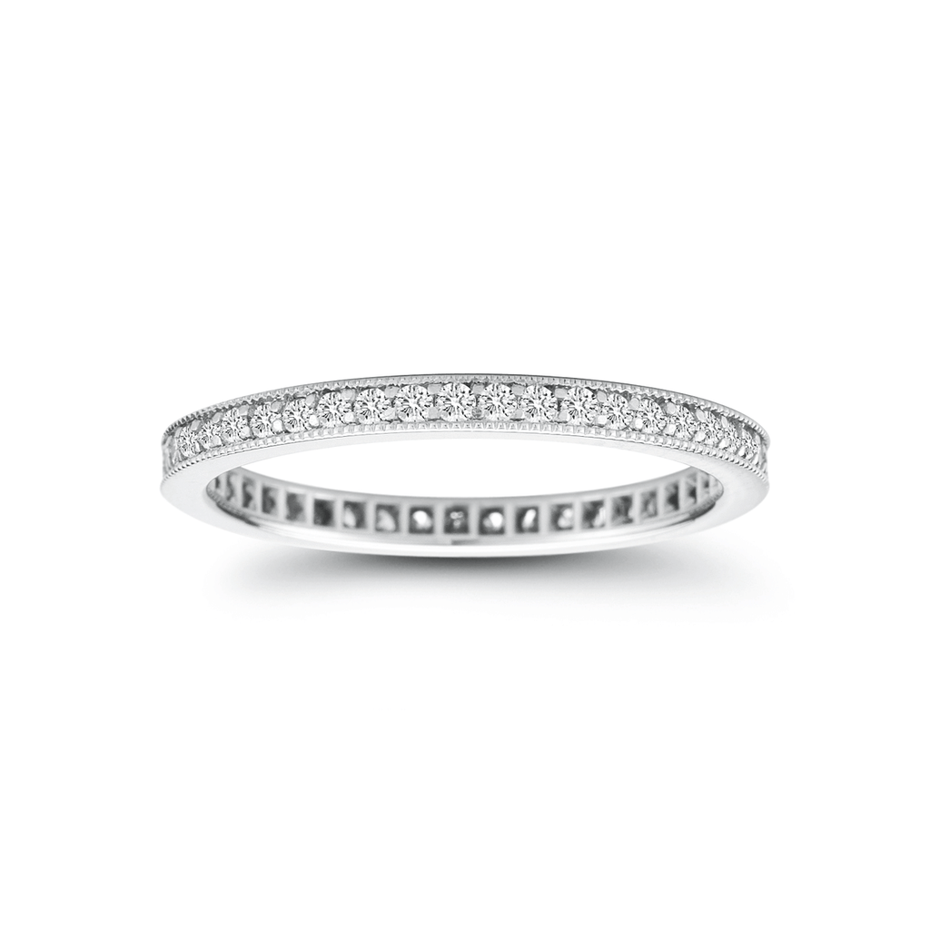 18k White Gold and Diamond .45 Total Weight Eternity Band
