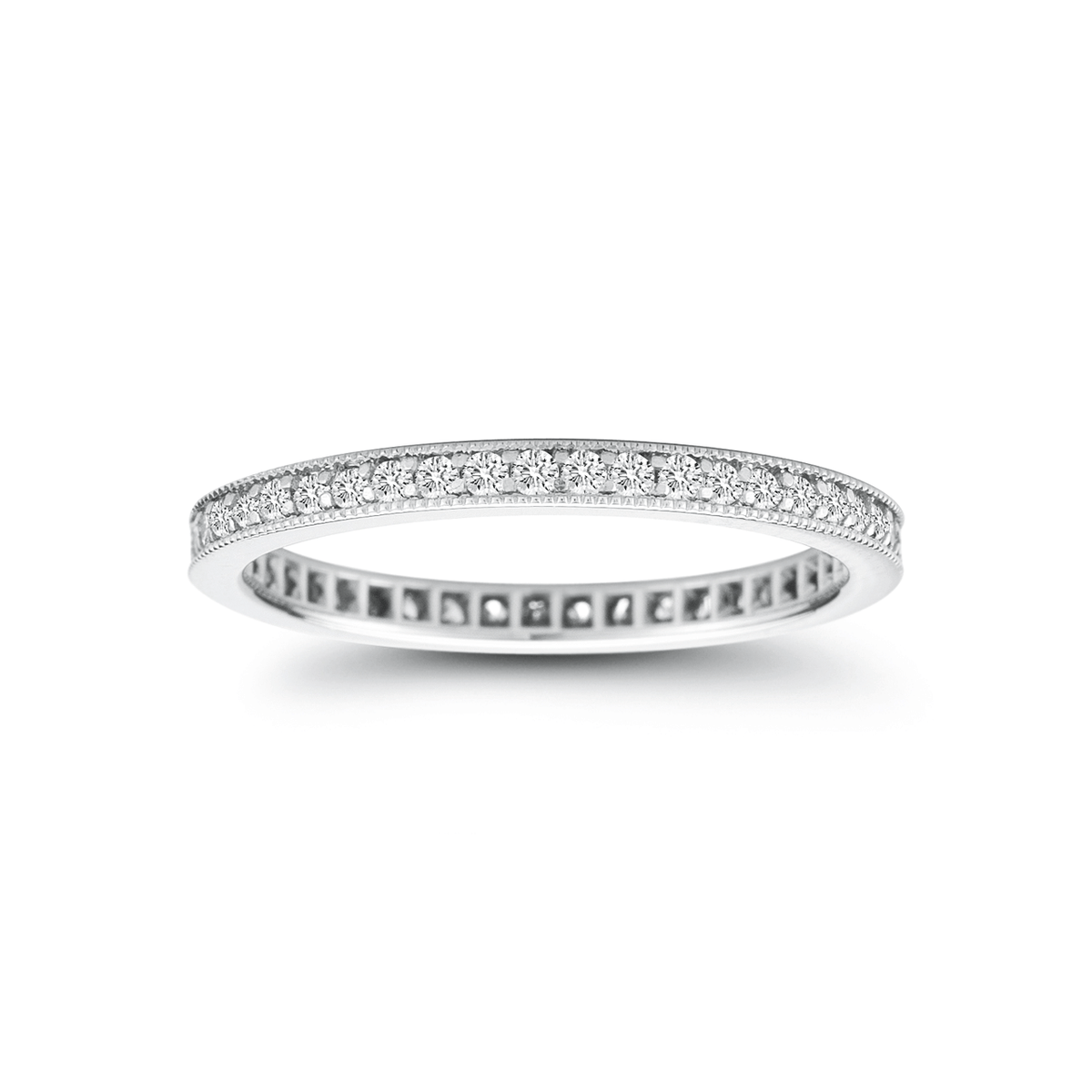 18k White Gold and Diamond .45 Total Weight Eternity Band