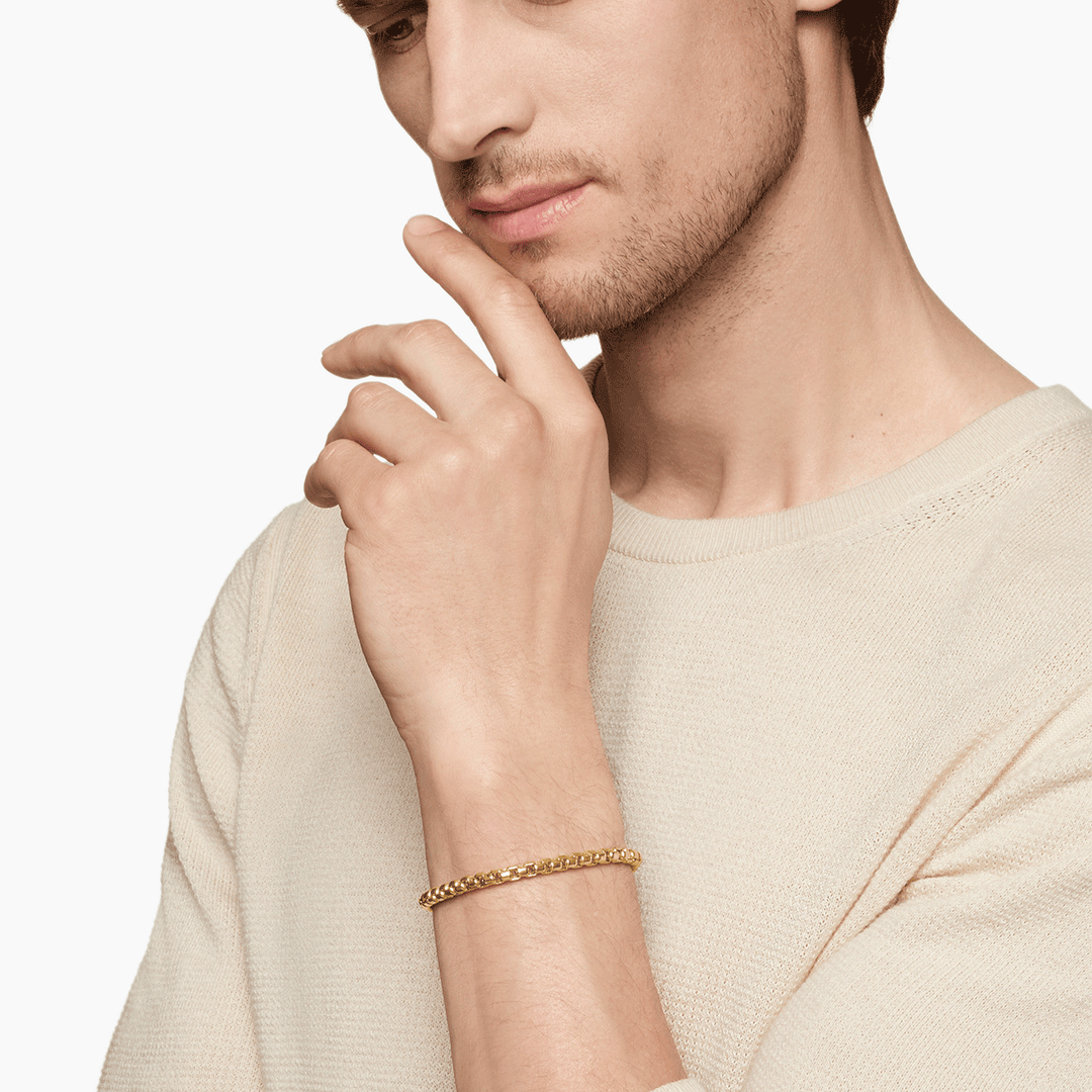 David Yurman Box Chain Bracelet in 18k Yellow Gold
