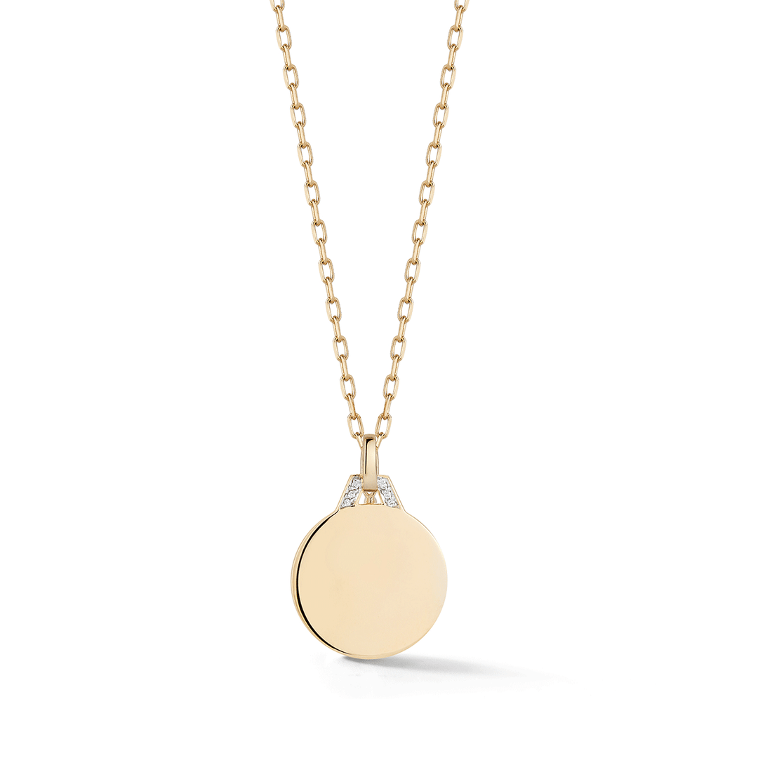 Walters Faith Dora 18k Yellow Gold and Diamond Disc Charm
