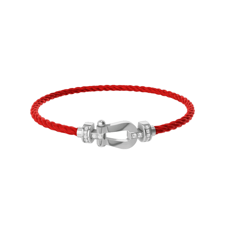 FRED Force 10 Red Cord with 18k Half Diamond MD Buckle, Exclusively at Hamilton Jewelers