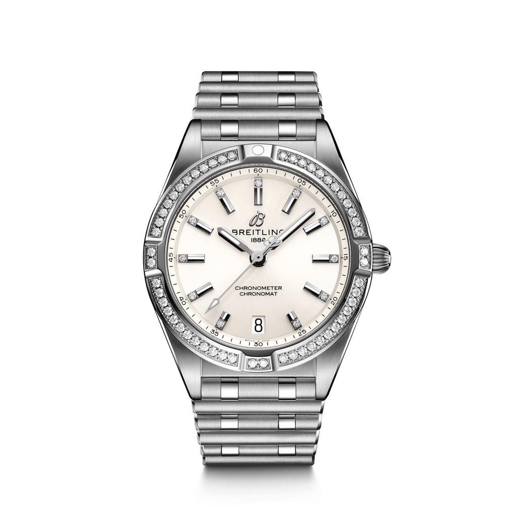 Breitling Ladies Stainless Steel Chronomat 32 Lab Grown Diamond Quartz #A77310591A1A1