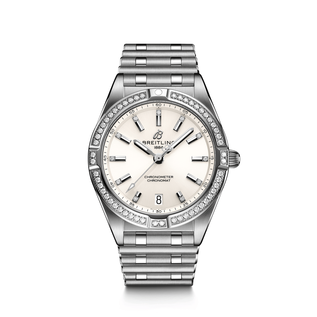 Breitling Ladies Stainless Steel Chronomat 32 Lab Grown Diamond Quartz #A77310591A1A1