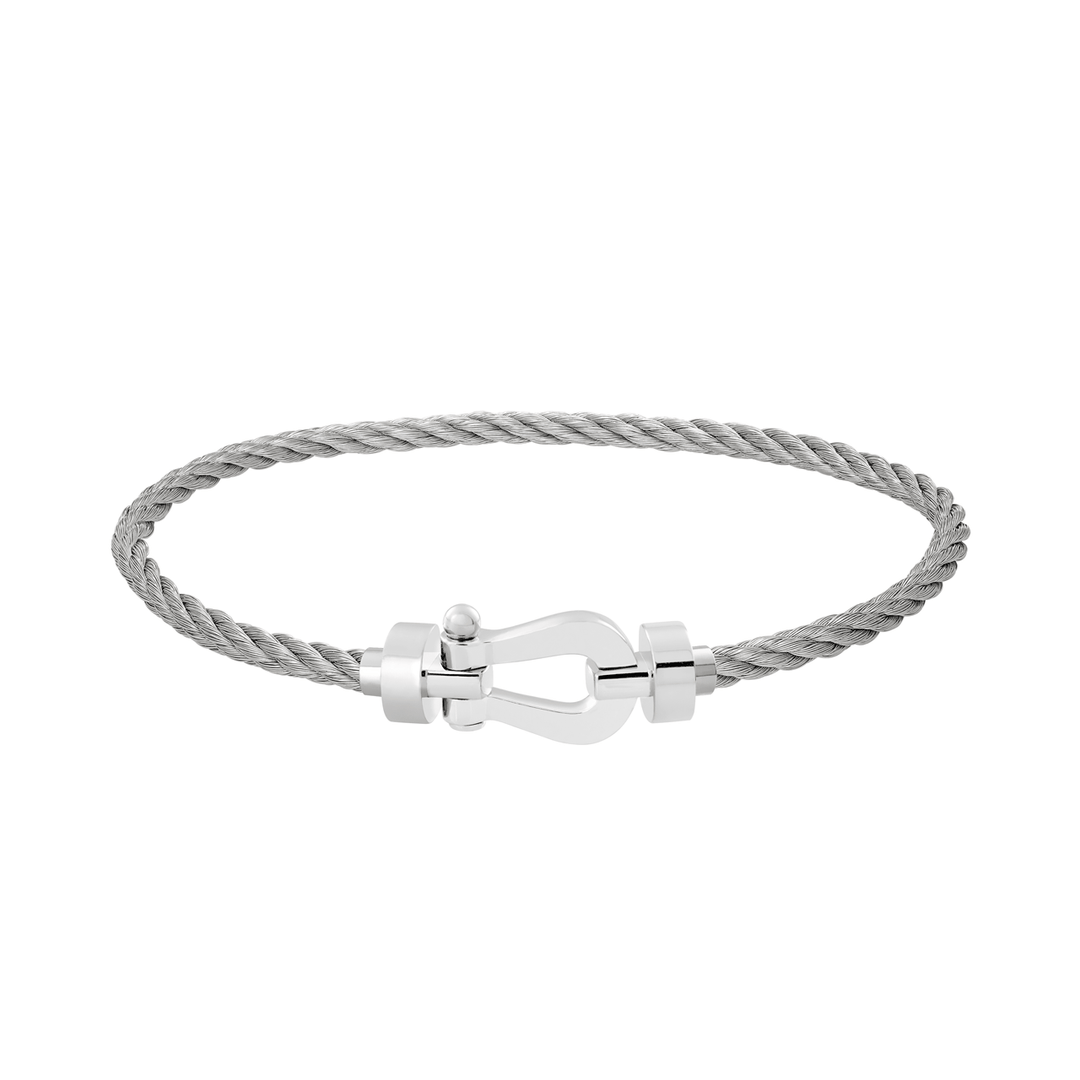 FRED Force 10 Steel Cable with 18k White MD Buckle, Exclusively at Hamilton Jewelers