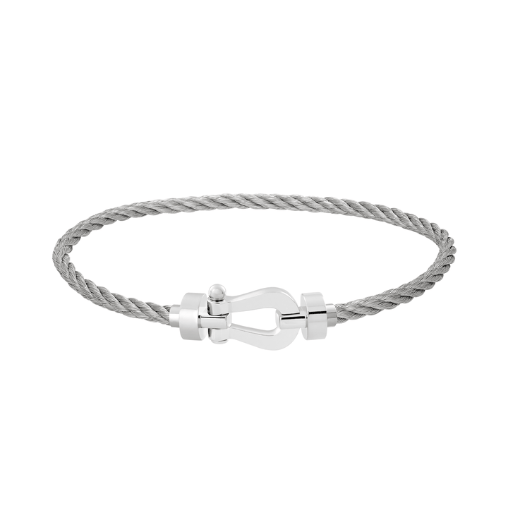 FRED Force 10 Steel Cable with 18k White MD Buckle, Exclusively at Hamilton Jewelers