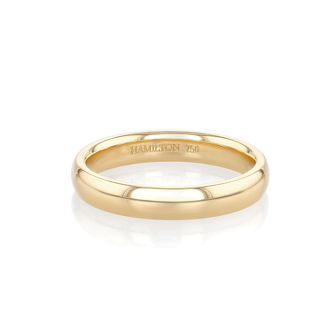 Hamilton Collection 18k Yellow Recycled Gold 4mm Comfort Fit Wedding Band