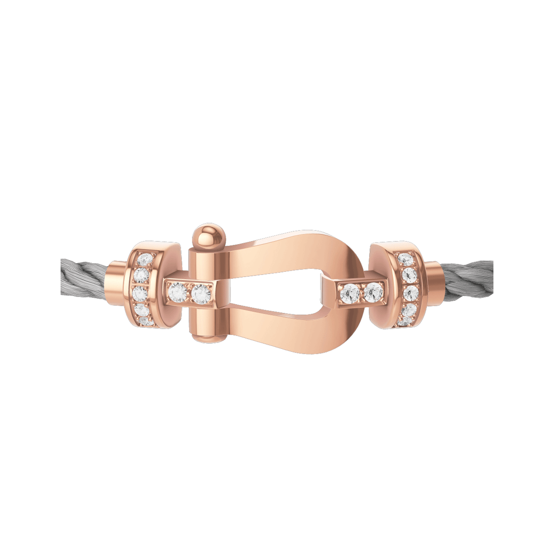 FRED Force 10 Steel Cord with 18k Half Diamond MD Buckle, Exclusively at Hamilton Jewelers