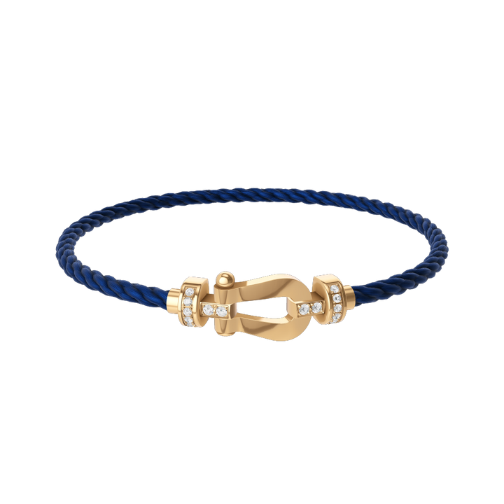 FRED Force 10 Navy Cord with 18k Half Diamond MD Buckle, Exclusively at Hamilton Jewelers