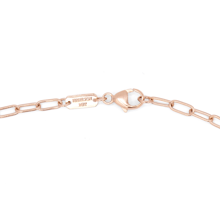 14k Rose Recycled Gold Small 2.6mm Long Link Chain 18" Necklace