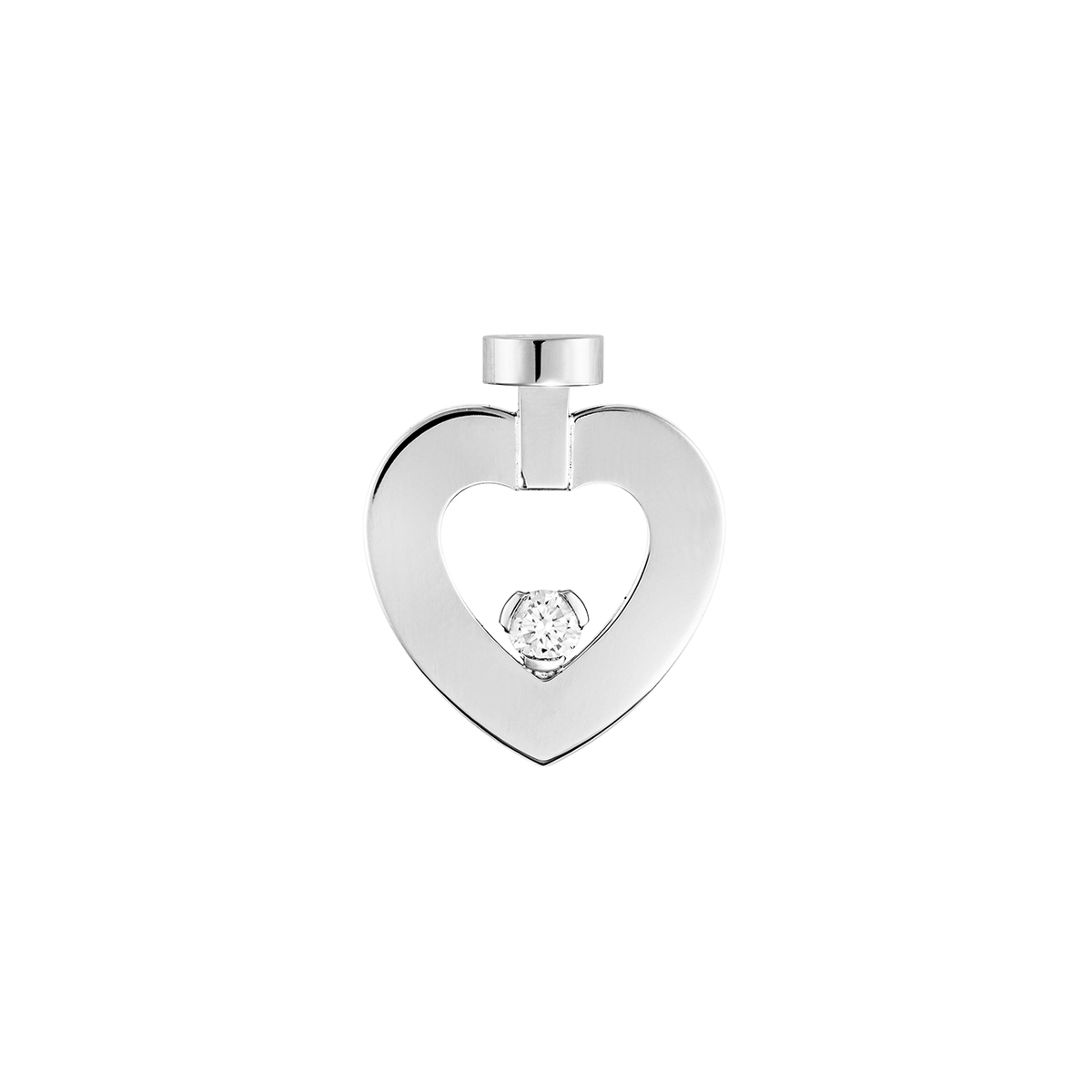Fred Pretty Woman 18k White Gold and Diamond Heart Stud Pair, Exclusively at Hamilton Jewelers