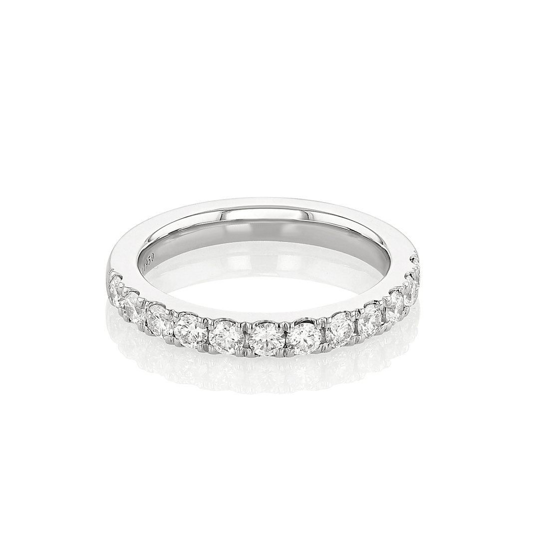 Hamilton Lisette Collection Platinum and 0.60 Total Weight Diamond Half Way Band