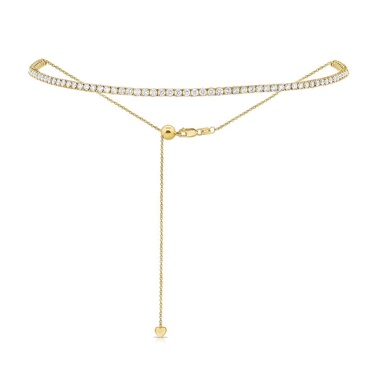 14k Yellow Gold 20 Inch Diamond 2.37 Total Weight Necklace