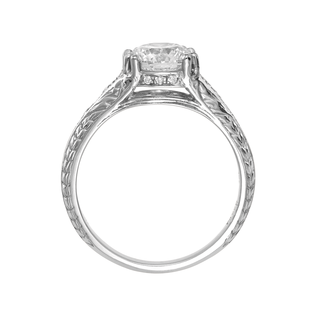 Hamilton 1912 Collection 18k White Gold and 0.09 Total Weight Diamond Engagement Mounting Ring