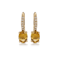 Hamilton Facet Collection 18k Yellow Gold Brown Diamond and Tourmaline Earrings
