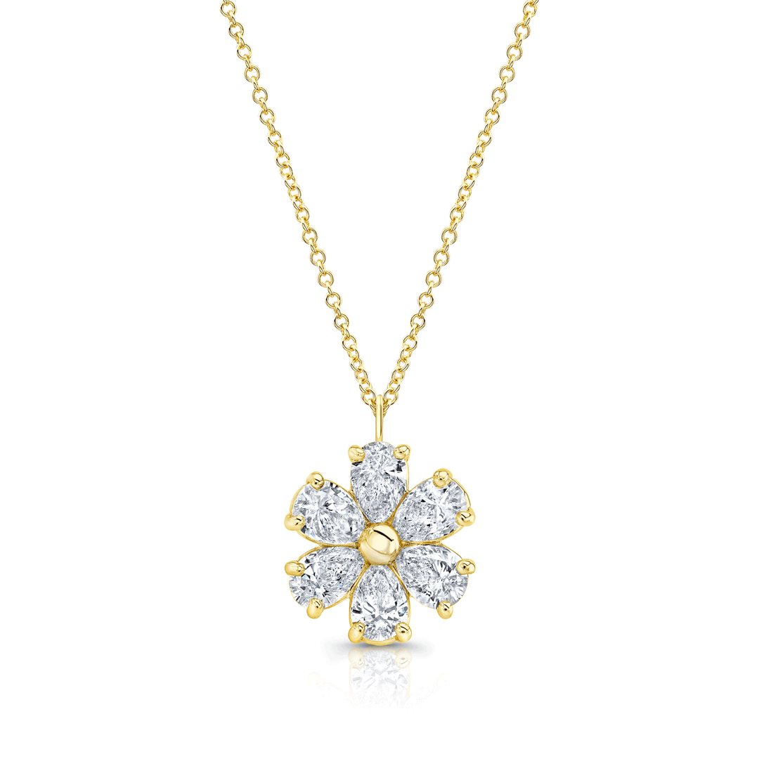 Hamilton Fleur 18k Yellow Gold and Diamond 1.17 Total Weight Pendant