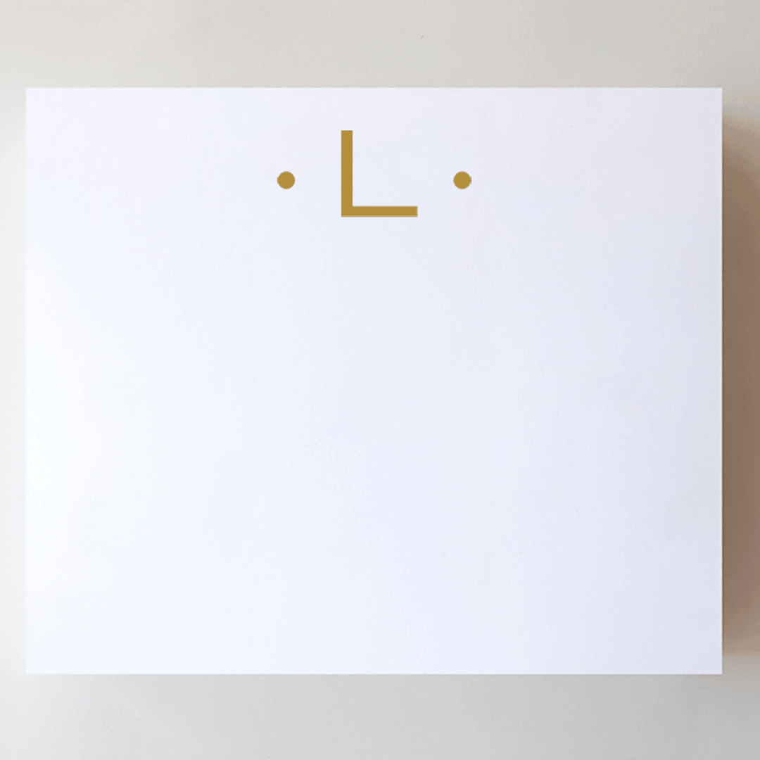 Luxe Gold Initial Notepad-L