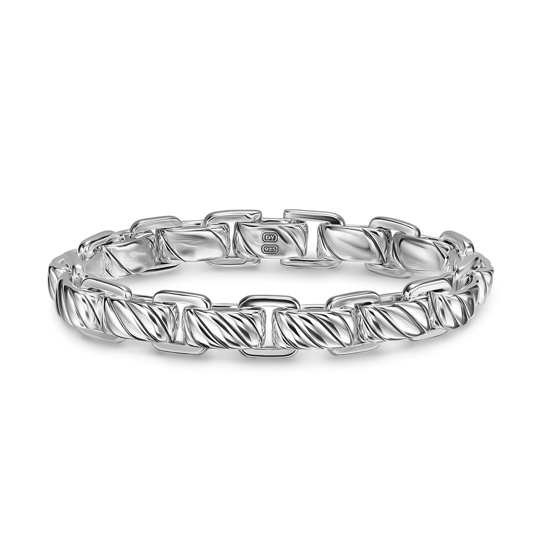 David Yurman Sculpted Cable Link Bracelet Sterling Silver, 12mm