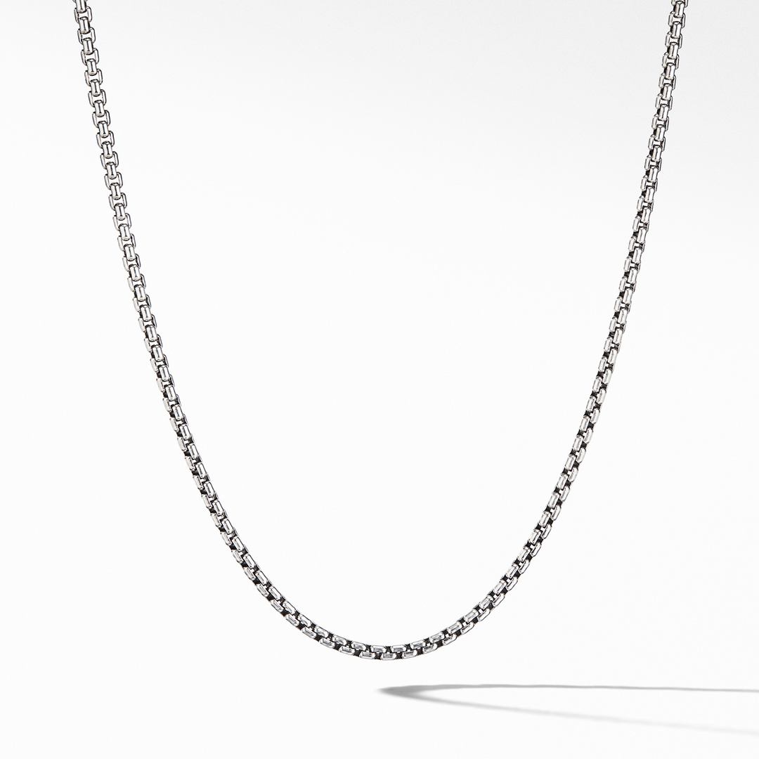 David Yurman Box Chain Necklace Sterling Silver with 14k Yellow Gold Accent, 2.7mm