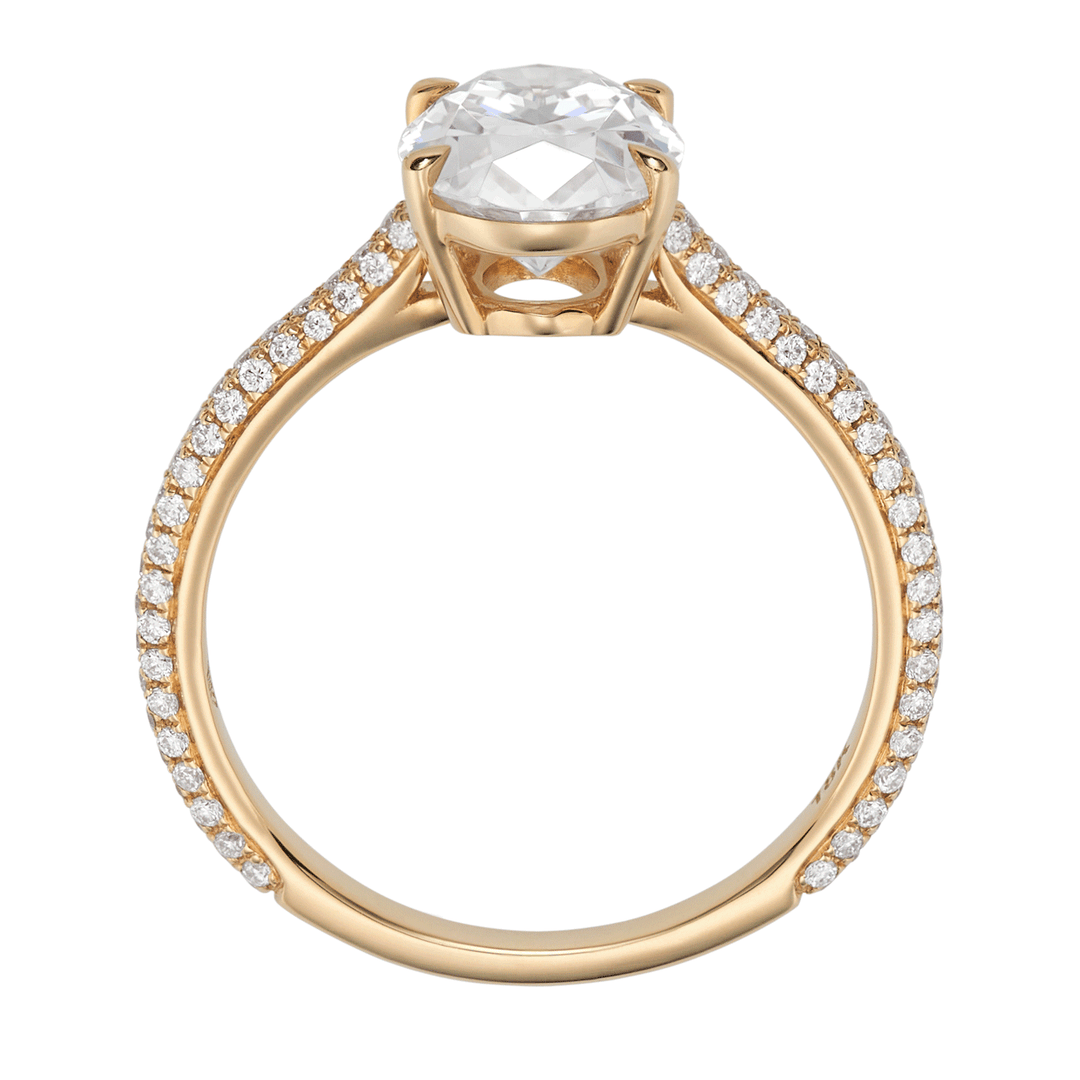 Olivia 18k Yellow Gold and Diamond Engagement Semi Mount Ring