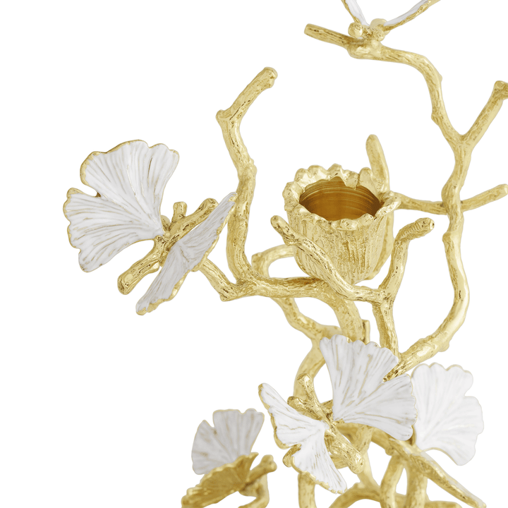 Michael Aram Butterfly Ginkgo Gold Candle Holders Set of 2