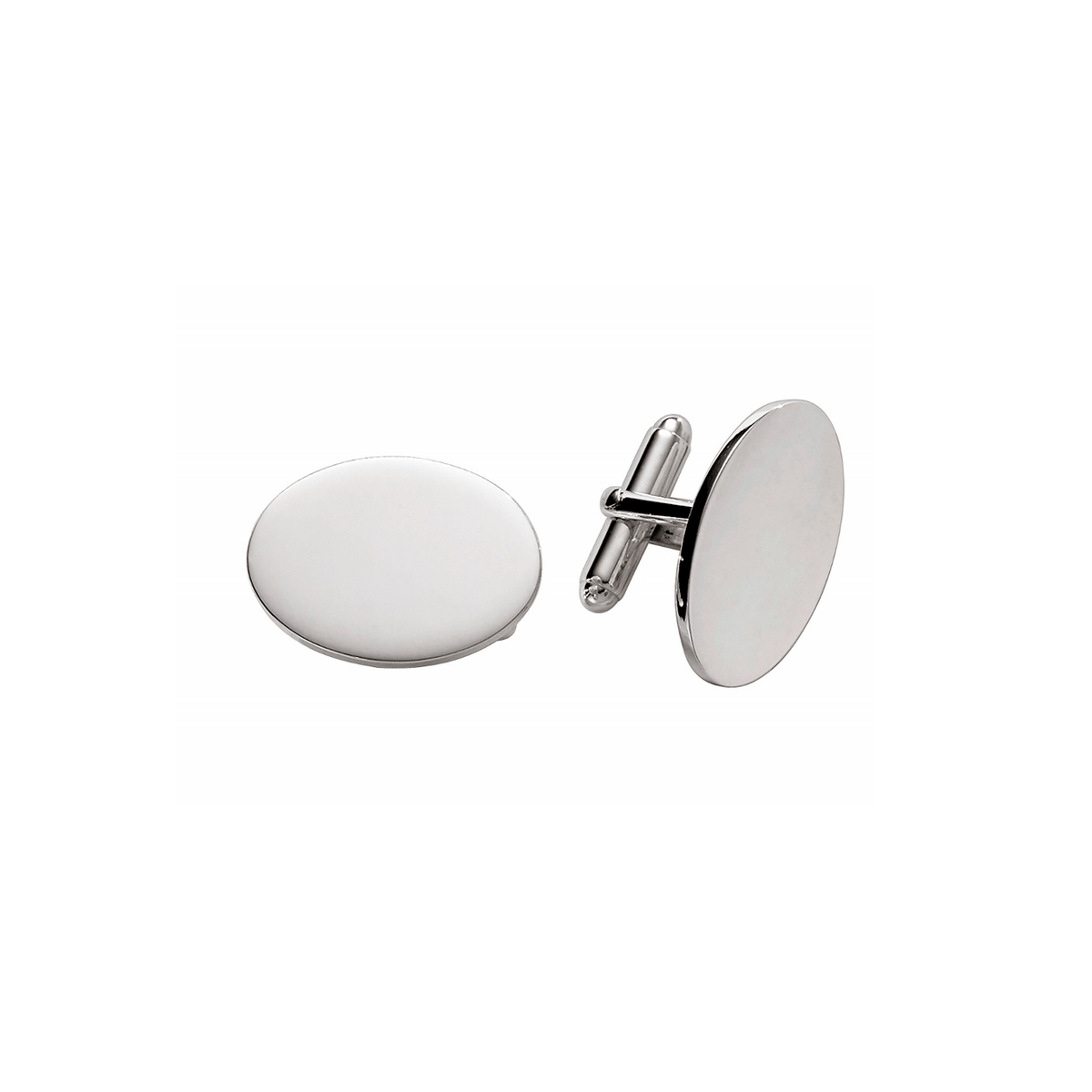 Hamilton Men's Collection Sterling Silver Oval Cufflinks