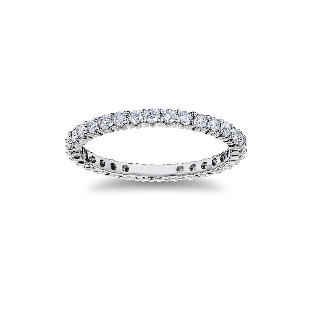 18k White Gold and .66 Total Weight Diamond Eternity Band